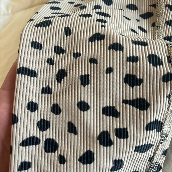 Beach Riot Taupe Spot Animal Print Ribbed Ayla Leggings - Picture 6 of 10